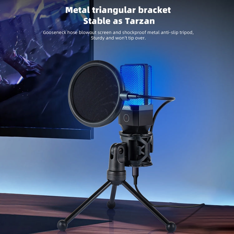 Yanmai X1R E-Sports Gaming Desktop Microphone with RGB Light & Blowout Net - Microphone by Yanmai | Online Shopping South Africa | PMC TechLife | Buy Now Pay Later Mobicred