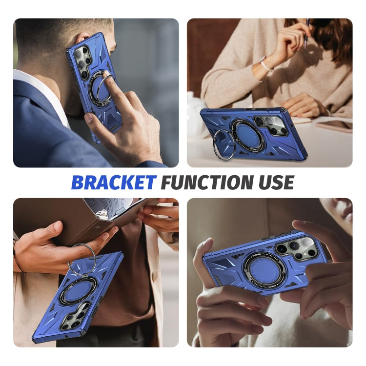 For Samsung Galaxy S23 5G MagSafe Magnetic Shockproof Phone Case with Ring Holder(Navy Blue) - Galaxy S23 5G Cases by PMC Jewellery | Online Shopping South Africa | PMC Jewellery