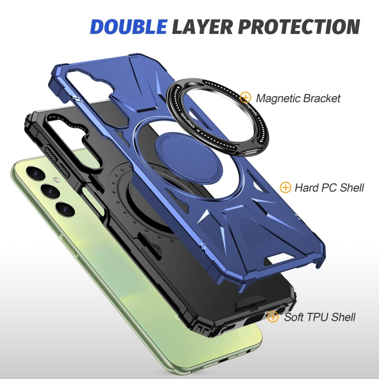 For Samsung Galaxy A54 5G MagSafe Magnetic Shockproof Phone Case with Ring Holder(Navy Blue) - Galaxy Phone Cases by PMC TechLife | Online Shopping South Africa | PMC TechLife