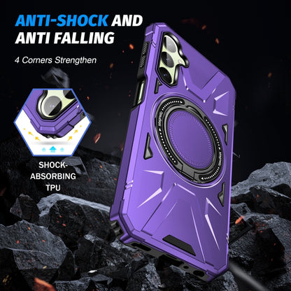 For Samsung Galaxy A54 5G MagSafe Magnetic Shockproof Phone Case with Ring Holder(Purple) - Galaxy Phone Cases by PMC Jewellery | Online Shopping South Africa | PMC Jewellery