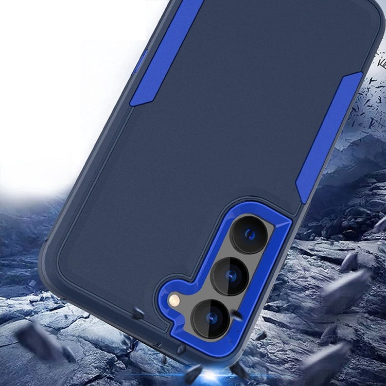 For Samsung Galaxy S25+ / S24+ 5G Magnetic 2 in 1 PC Hybrid TPU Phone Case(Blue+Blue Green) - Galaxy S24+ 5G Cases by PMC Jewellery | Online Shopping South Africa | PMC Jewellery | Buy Now Pay Later Mobicred