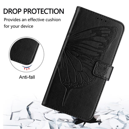 For Huawei Pura 70 Embossed Butterfly Leather Phone Case(Black) - Huawei Cases by PMC Jewellery | Online Shopping South Africa | PMC Jewellery | Buy Now Pay Later Mobicred