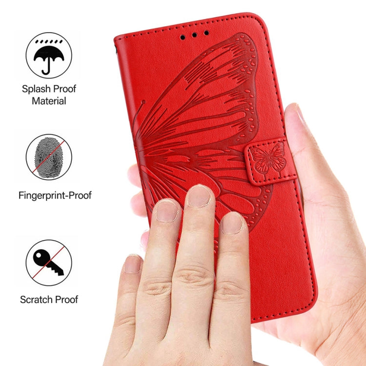 For Huawei Pura 70 Embossed Butterfly Leather Phone Case(Red) - Huawei Cases by PMC Jewellery | Online Shopping South Africa | PMC Jewellery | Buy Now Pay Later Mobicred