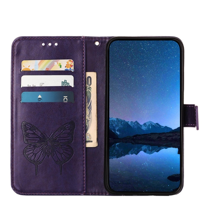 For Huawei Pura 70 Pro Embossed Butterfly Leather Phone Case(Dark Purple) - Huawei Cases by PMC Jewellery | Online Shopping South Africa | PMC Jewellery | Buy Now Pay Later Mobicred