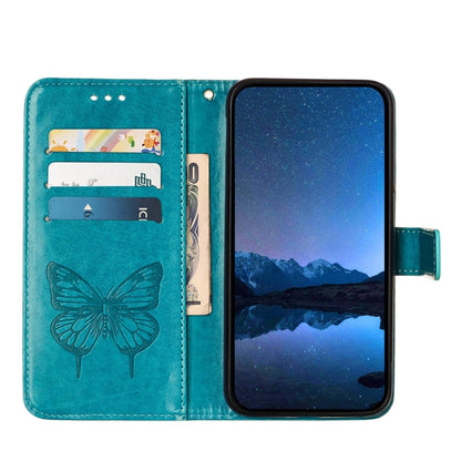 For Huawei Pura 70 Pro Embossed Butterfly Leather Phone Case(Blue) - Huawei Cases by PMC Jewellery | Online Shopping South Africa | PMC Jewellery | Buy Now Pay Later Mobicred