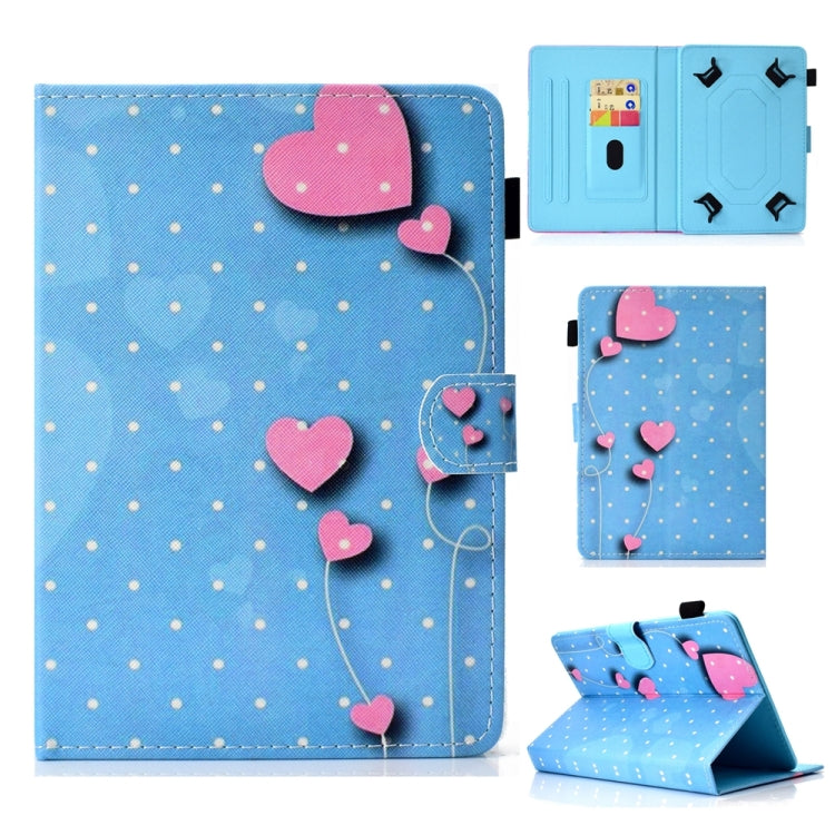 For 10 inch Universal Colored Drawing Stitching Leather Tablet Case(Love) - 10 - 11 inch by PMC TechLife | Online Shopping South Africa | PMC TechLife | Buy Now Pay Later Mobicred