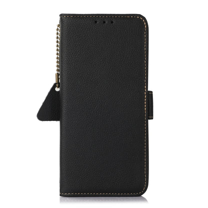 For Google Pixel 9 Side-Magnetic TJ Genuine Leather RFID Phone Case(Black) - Google Cases by PMC Jewellery | Online Shopping South Africa | PMC Jewellery | Buy Now Pay Later Mobicred