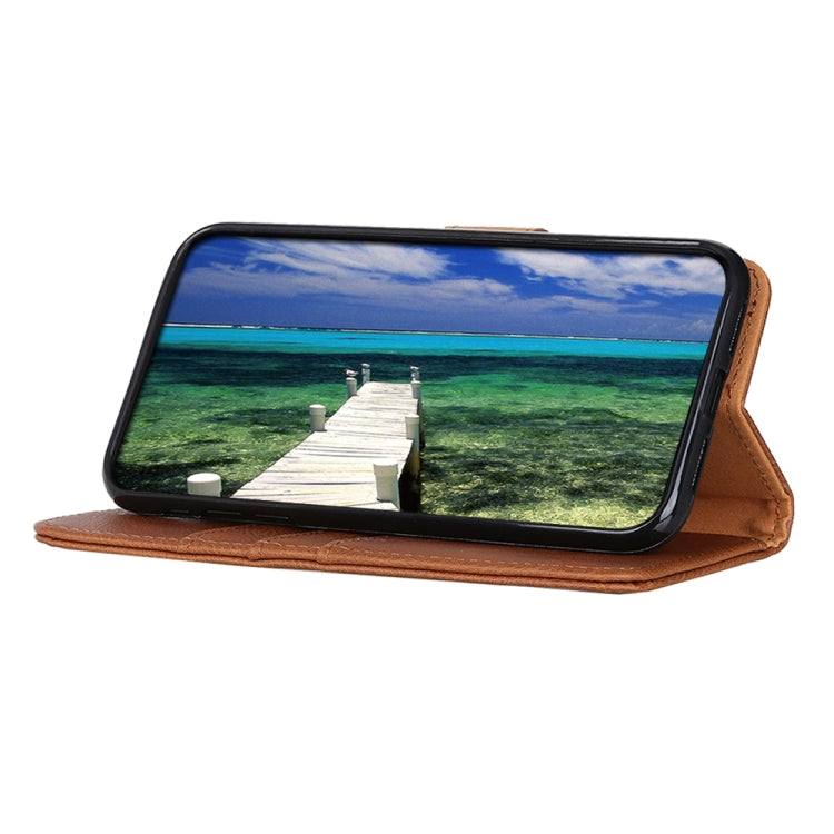 For Google Pixel 9 KHAZNEH Cowhide Texture Horizontal Flip Leather Phone Case(Brown) - Google Cases by PMC TechLife | Online Shopping South Africa | PMC TechLife | Buy Now Pay Later Mobicred
