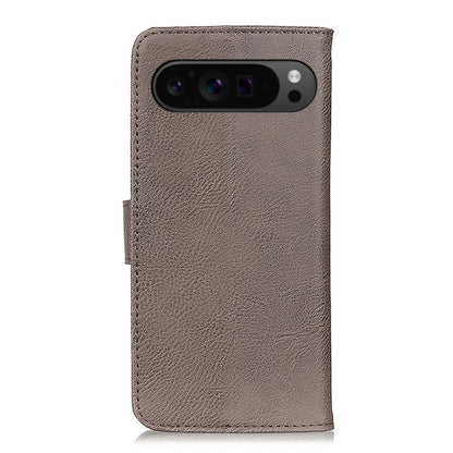 For Google Pixel 9 Pro KHAZNEH Cowhide Texture Horizontal Flip Leather Phone Case(Khaki) - Google Cases by PMC Jewellery | Online Shopping South Africa | PMC Jewellery | Buy Now Pay Later Mobicred