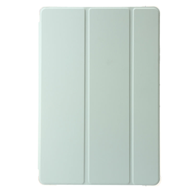 For Samsung Galaxy Tab S9 3-Fold Clear Acrylic Leather Tablet Case(Green) - Galaxy Tab S9 Cases by PMC Jewellery | Online Shopping South Africa | PMC Jewellery | Buy Now Pay Later Mobicred