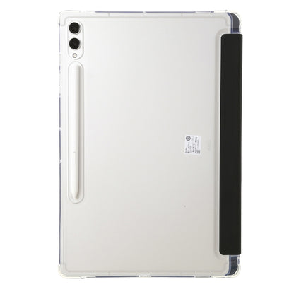 For Samsung Galaxy Tab S10+ / S9+ Clear Acrylic Deformation Leather Tablet Case(Black) - Tab S10+ Cases by PMC Jewellery | Online Shopping South Africa | PMC Jewellery | Buy Now Pay Later Mobicred