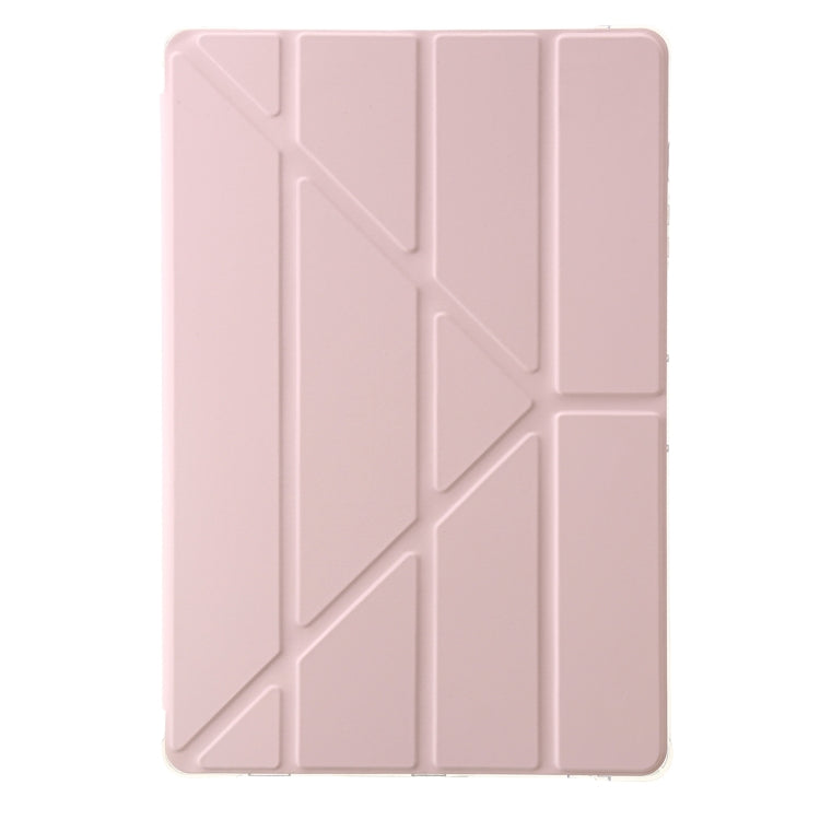 For Samsung Galaxy Tab S10 FE / S9 FE Clear Acrylic Deformation Leather Tablet Case(Pink) - free shipping - PMC TechLife - Order now!