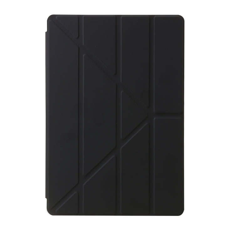 For Samsung Galaxy Tab S9 FE Clear Acrylic Deformation Leather Tablet Case(Black) - Galaxy Tab S9 FE by PMC Jewellery | Online Shopping South Africa | PMC Jewellery