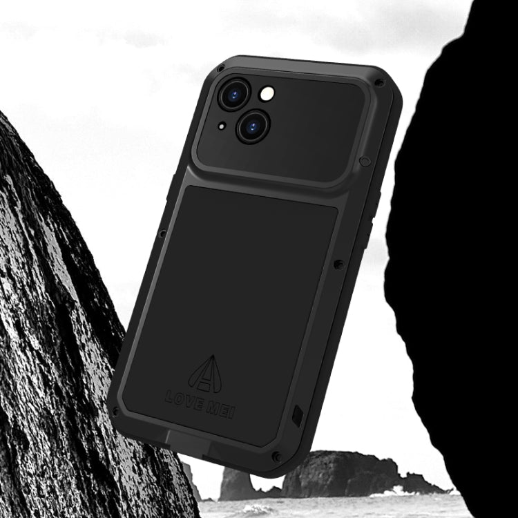 For iPhone 15 LOVE MEI Metal Shockproof Life Waterproof Dustproof Phone Case(Red) - iPhone 15 Cases by LOVE MEI | Online Shopping South Africa | PMC TechLife | Buy Now Pay Later Mobicred