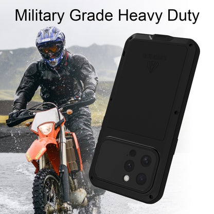 For iPhone 16 Pro Max LOVE MEI Metal Shockproof Life Waterproof Dustproof Phone Case(Army Green) - iPhone 16 Pro Max Tempered Glass by LOVE MEI | Online Shopping South Africa | PMC Jewellery | Buy Now Pay Later Mobicred