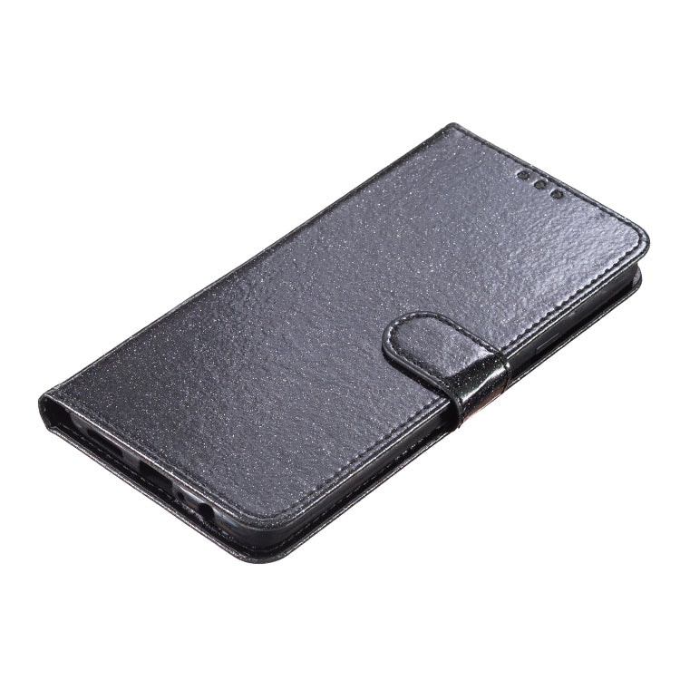 For Motorola Edge 2024 Glitter Powder Flip Leather Phone Case(Black) - Motorola Cases by PMC Jewellery | Online Shopping South Africa | PMC Jewellery | Buy Now Pay Later Mobicred
