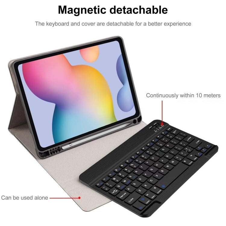 For Samsung Galaxy Tab A9 Square Cap Bluetooth Keyboard Leather Case with Pen Slot(Dark Green) - Samsung Keyboard by PMC TechLife | Online Shopping South Africa | PMC TechLife