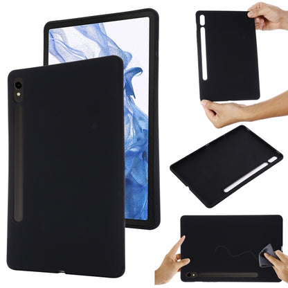 For Samsung Galaxy Tab S9 FE Pure Color Liquid Silicone Shockproof Tablet Case(Black) - Galaxy Tab S9 FE by PMC Jewellery | Online Shopping South Africa | PMC Jewellery | Buy Now Pay Later Mobicred