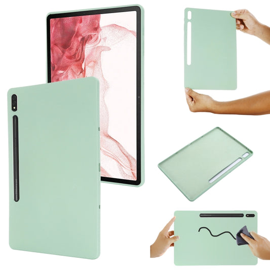 For Samsung Galaxy Tab S9 FE+ / S10+ Pure Color Liquid Silicone Shockproof Tablet Case(Green) - Galaxy Tab S9 FE+ by PMC Jewellery | Online Shopping South Africa | PMC Jewellery | Buy Now Pay Later Mobicred