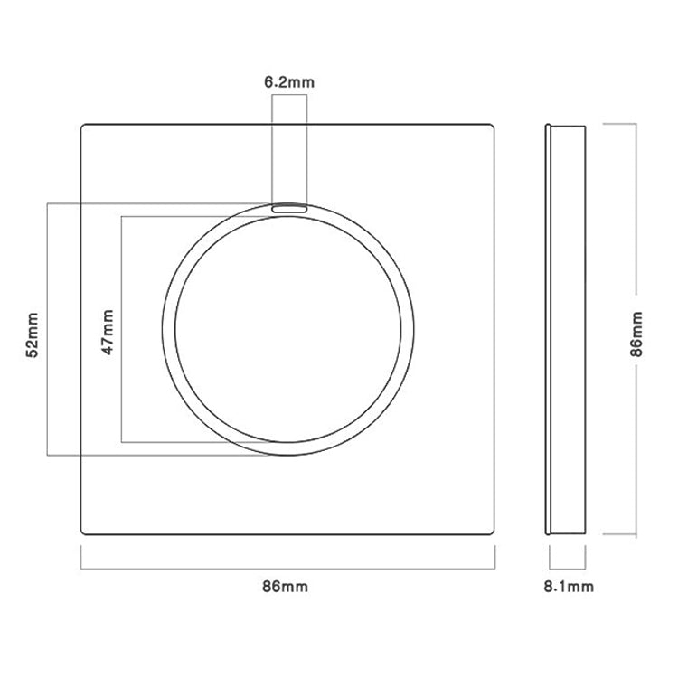 86mm Gray Aluminum Wire Drawing LED Switch Panel, Style:Two Billing Control - Switch by PMC Jewellery | Online Shopping South Africa | PMC Jewellery | Buy Now Pay Later Mobicred