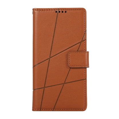 For Google Pixel 9 PU Genuine Leather Texture Embossed Line Phone Case(Brown) - Google Cases by PMC Jewellery | Online Shopping South Africa | PMC Jewellery | Buy Now Pay Later Mobicred