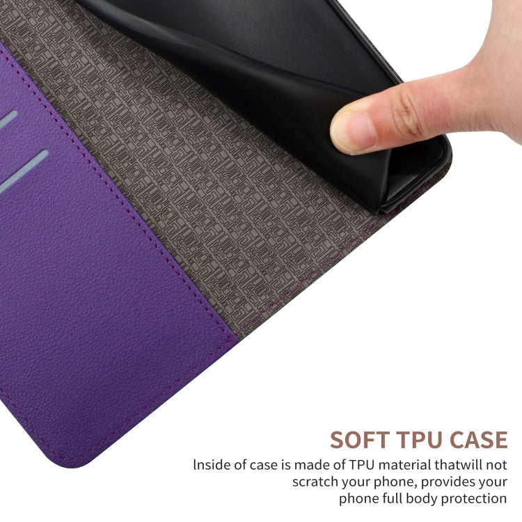 For iPhone 16e Rhombic Grid Texture Leather Phone Case(Purple) - iPhone 16e Cases by PMC TechLife | Online Shopping South Africa | PMC TechLife | Buy Now Pay Later Mobicred