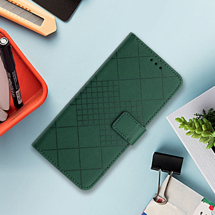 For iPhone 16 Pro Rhombic Grid Texture Leather Phone Case(Green) - iPhone 16 Pro Cases by PMC TechLife | Online Shopping South Africa | PMC TechLife | Buy Now Pay Later Mobicred