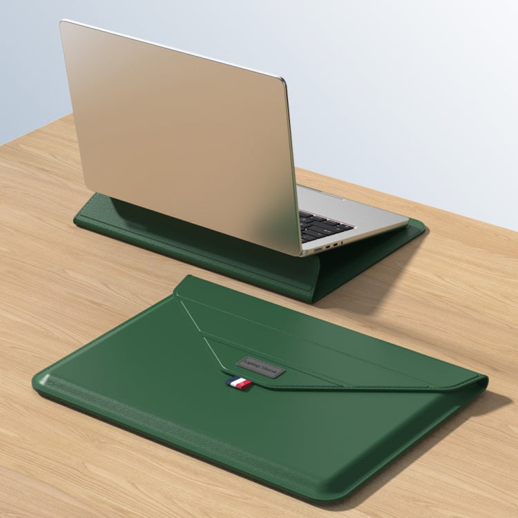 For 13/14 inch Envelope Holder Laptop Sleeve Bag(Dark Green) - 14.1 inch by PMC TechLife | Online Shopping South Africa | PMC TechLife | Buy Now Pay Later Mobicred
