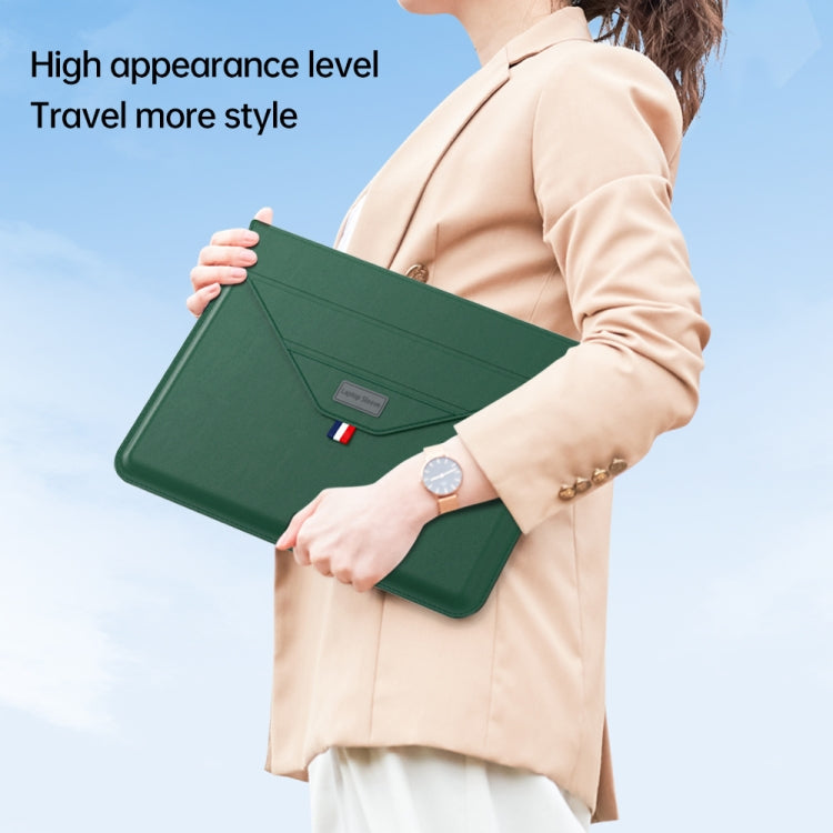 For 13/14 inch Envelope Holder Laptop Sleeve Bag(Dark Green) - 14.1 inch by PMC TechLife | Online Shopping South Africa | PMC TechLife | Buy Now Pay Later Mobicred
