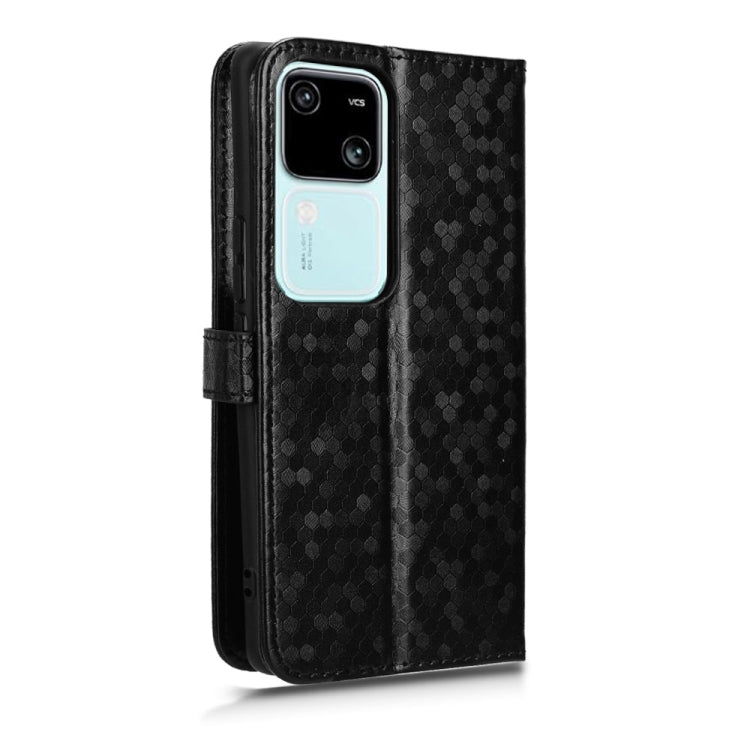 For vivo S18 5G / V30 5G Honeycomb Dot Texture Leather Phone Case(Black) - S18 Cases by PMC Jewellery | Online Shopping South Africa | PMC Jewellery | Buy Now Pay Later Mobicred