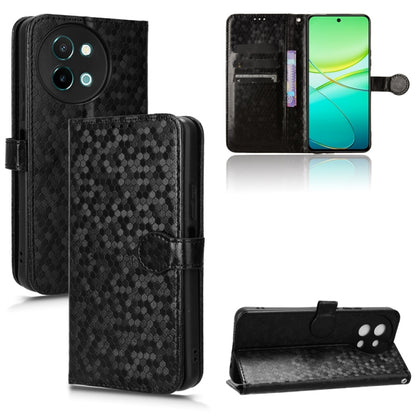 For vivo Y38 5G / Y200i Honeycomb Dot Texture Leather Phone Case(Black) - vivo Cases by PMC Jewellery | Online Shopping South Africa | PMC Jewellery | Buy Now Pay Later Mobicred