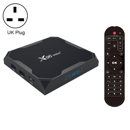 X96 max+ 4K Smart TV Box, Android 9.0, Amlogic S905X3 Quad-Core Cortex-A55,4GB+32GB, Support LAN, AV, 2.4G/5G WiFi, USBx2,TF Card, UK Plug - Amlogic S905 by PMC Jewellery | Online Shopping South Africa | PMC Jewellery | Buy Now Pay Later Mobicred