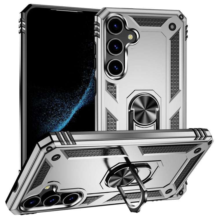 For Samsung Galaxy S24+ 5G Shockproof TPU + PC Phone Case(Silver) - Galaxy S24+ 5G Cases by PMC TechLife | Online Shopping South Africa | PMC TechLife