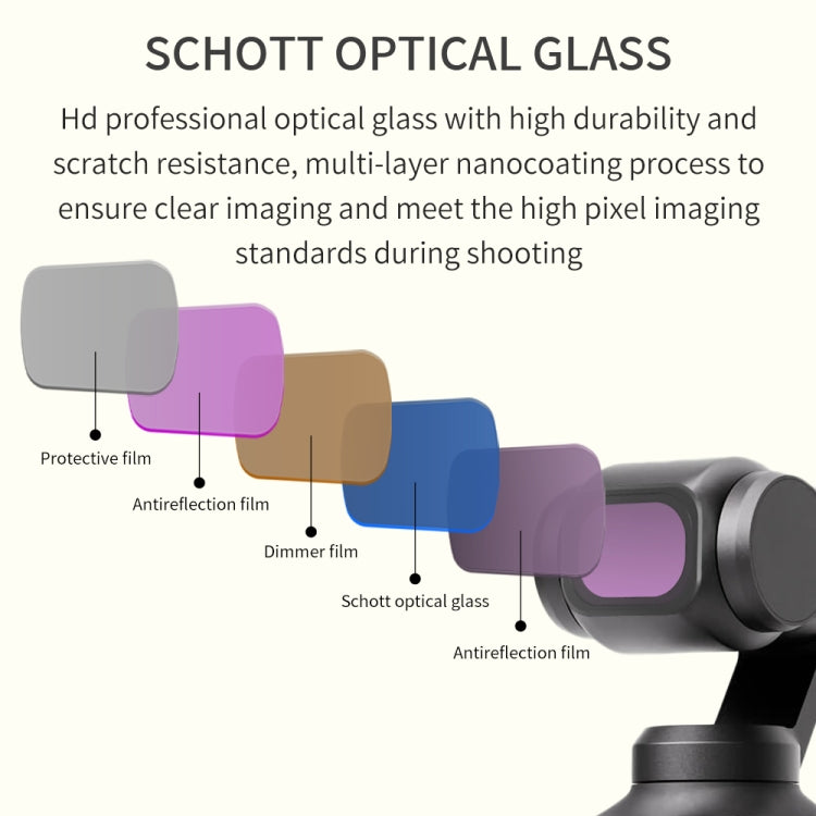 For DJI OSMO Pocket 3 JSR CB Series Camera Lens Filter, Filter:4 in 1 ND8/16/32/64PL - Lens Accessories by JSR | Online Shopping South Africa | PMC TechLife | Buy Now Pay Later Mobicred