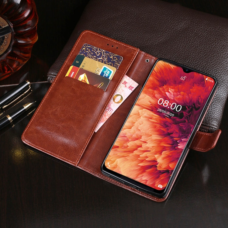For Ulefone Note 8P idewei Crazy Horse Texture Horizontal Flip Leather Case with Holder & Card Slots & Wallet(Dark Blue) - Ulefone Cases by idewei | Online Shopping South Africa | PMC Jewellery | Buy Now Pay Later Mobicred