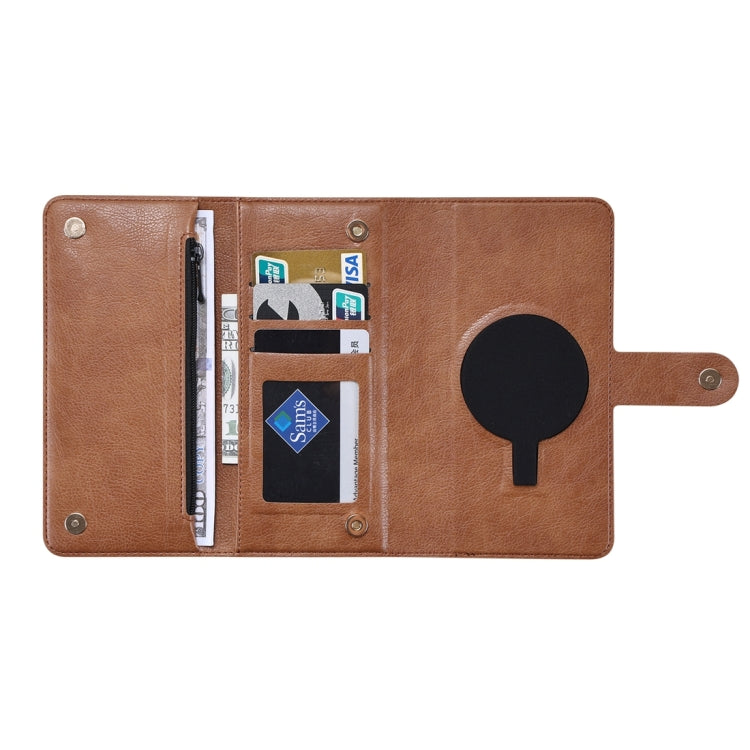 For iPhone 13 ViLi GV Series MagSafe Magnetic Zipper Leather Phone Case(Brown) - free shipping - PMC Jewellery - Order now!