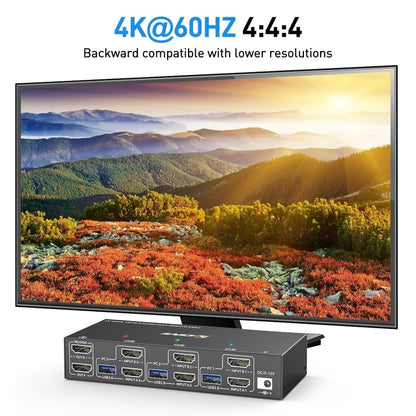 KC-KVM302AS 4K 60Hz USB3.0 / HDMI Dual Monitors KVM Switch - Switch by PMC Jewellery | Online Shopping South Africa | PMC Jewellery