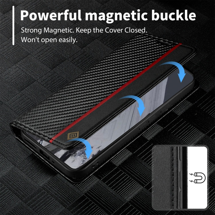 For Google Pixel 9 Pro LC.IMEEKE Carbon Fiber Leather Phone Case(Vertical Black) - Google Cases by LC.IMEEKE | Online Shopping South Africa | PMC Jewellery | Buy Now Pay Later Mobicred