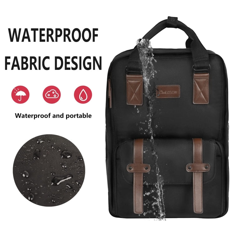 Cwatcun D78 Camera Laptop Backpack Bag With Detachable Insert Camera Case(Black) - free shipping - PMC TechLife - Order now!