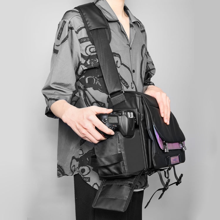 Cwatcun D85 Camera Bag Side Quick Access Camera Messenger Case Waterproof Bag, Size:36.5 x 17 x 26cm Large(Black) - free shipping - PMC TechLife - Order now!