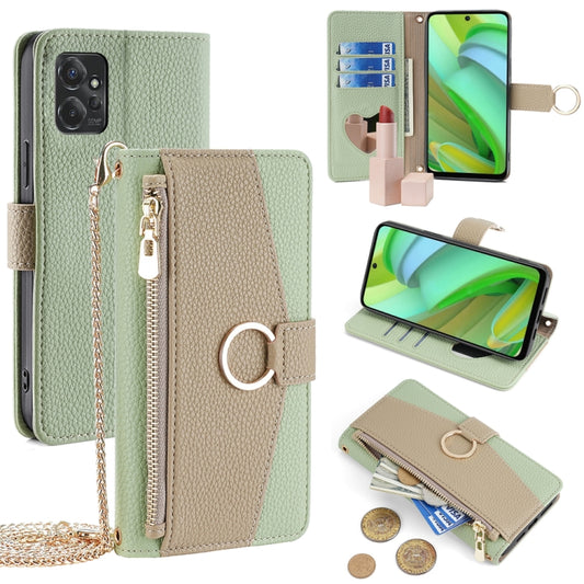 For Motorola Moto G Power 2023 Crossbody Litchi Texture Leather Phone Case(Green) - Motorola Cases by PMC Jewellery | Online Shopping South Africa | PMC Jewellery | Buy Now Pay Later Mobicred