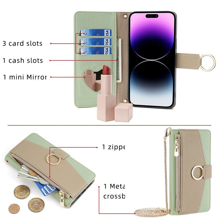 For OnePlus Nord CE3 5G Crossbody Litchi Texture Leather Phone Case(Green) - OnePlus Cases by PMC TechLife | Online Shopping South Africa | PMC TechLife | Buy Now Pay Later Mobicred
