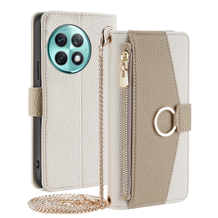 For OnePlus Ace 2 Pro Crossbody Litchi Texture Leather Phone Case(White) - OnePlus Cases by PMC TechLife | Online Shopping South Africa | PMC TechLife | Buy Now Pay Later Mobicred