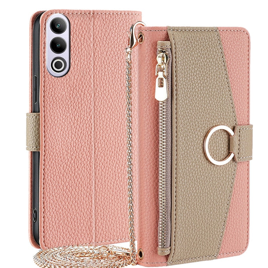 For OnePlus Ace 3V 5G Crossbody Litchi Texture Leather Phone Case(Pink) - OnePlus Cases by PMC Jewellery | Online Shopping South Africa | PMC Jewellery | Buy Now Pay Later Mobicred