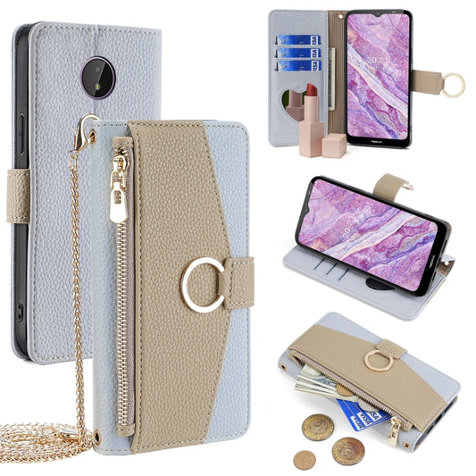 For Nokia C10 / C20 Crossbody Litchi Texture Leather Phone Case(Blue) - Nokia Cases by PMC Jewellery | Online Shopping South Africa | PMC Jewellery | Buy Now Pay Later Mobicred