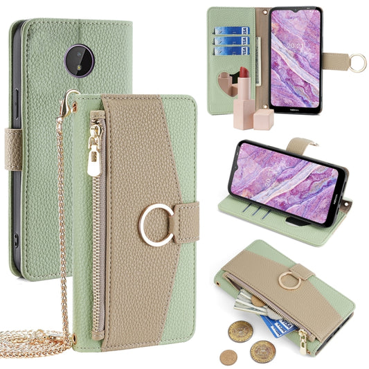 For Nokia C10 / C20 Crossbody Litchi Texture Leather Phone Case(Green) - Nokia Cases by PMC Jewellery | Online Shopping South Africa | PMC Jewellery | Buy Now Pay Later Mobicred