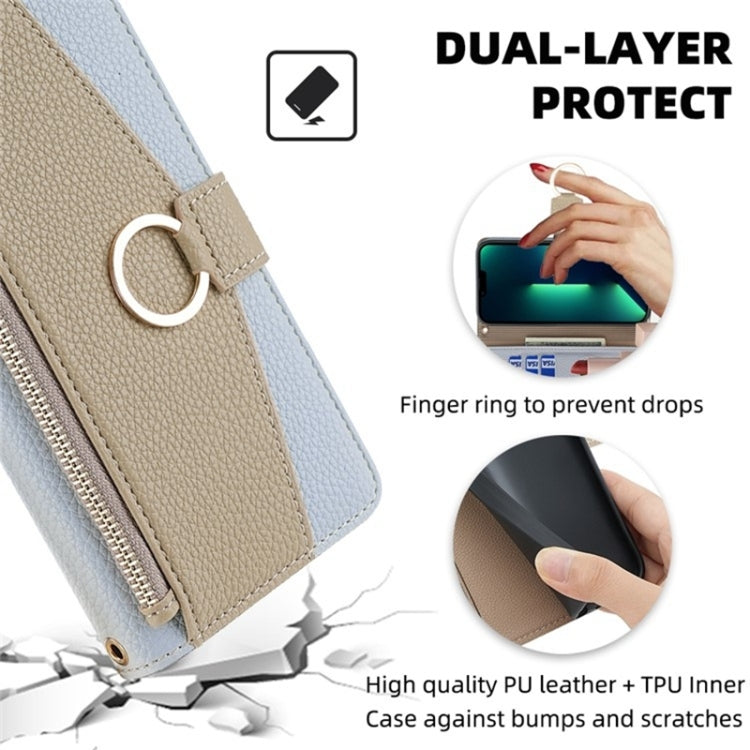 For Honor 70 Crossbody Litchi Texture Leather Phone Case(Blue) - Honor Cases by PMC TechLife | Online Shopping South Africa | PMC TechLife | Buy Now Pay Later Mobicred