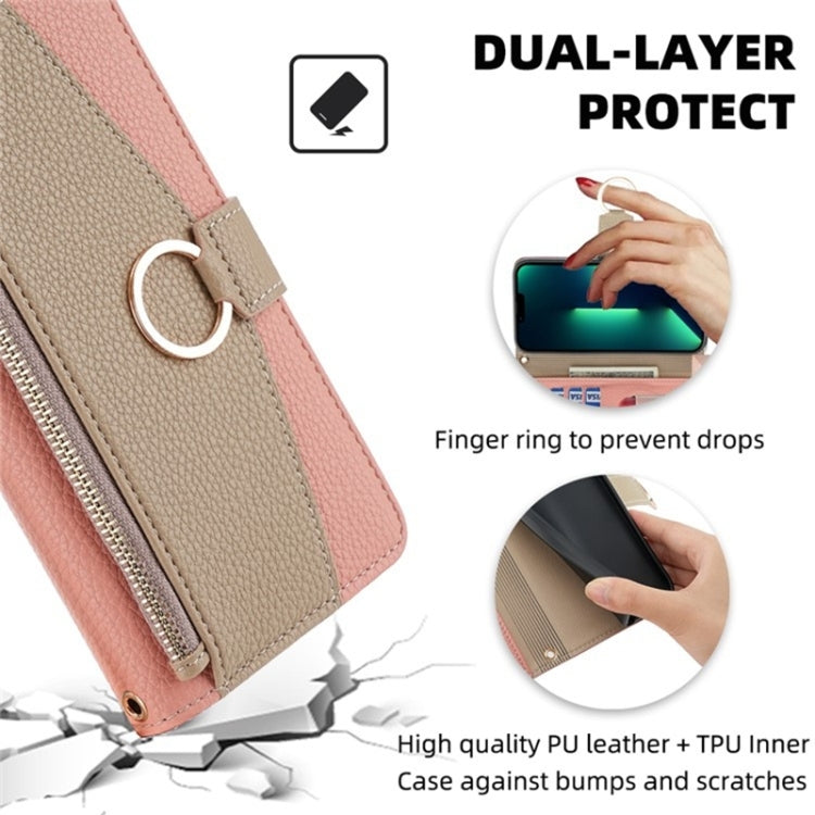 For Honor Magic5 Crossbody Litchi Texture Leather Phone Case(Pink) - Honor Cases by PMC TechLife | Online Shopping South Africa | PMC TechLife | Buy Now Pay Later Mobicred