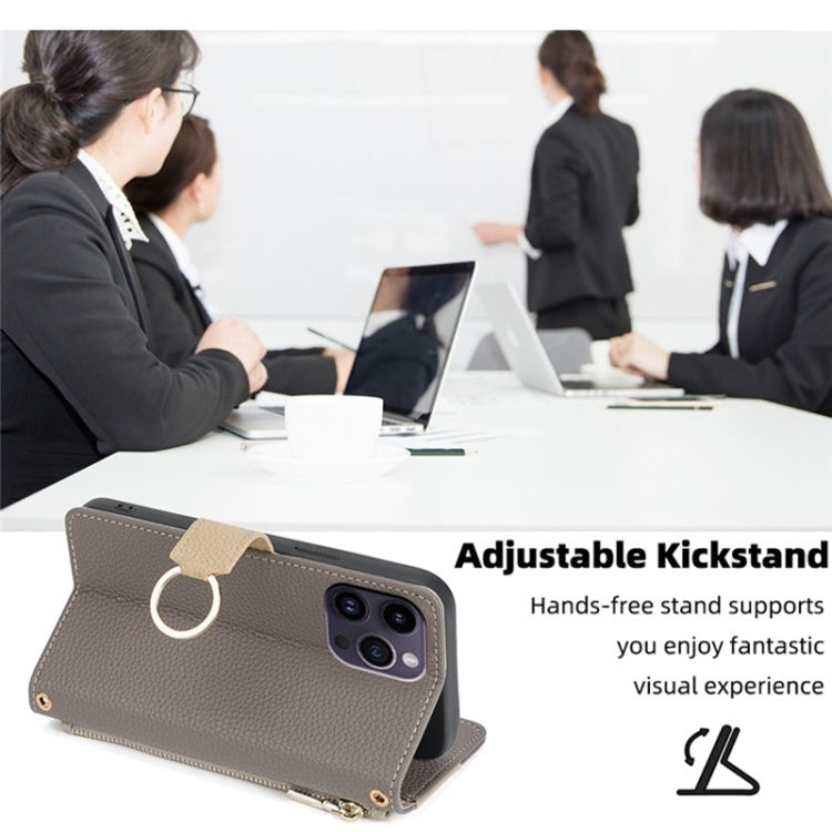 For Honor X9a 5G Crossbody Litchi Texture Leather Phone Case(Grey) - free shipping - PMC TechLife - Order now!