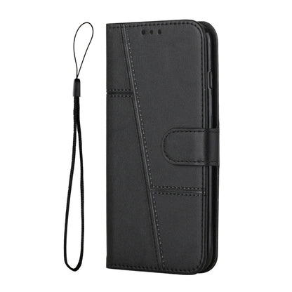 For OPPO A79 5G Stitching Calf Texture Buckle Leather Phone Case(Black) - OPPO Cases by PMC Jewellery | Online Shopping South Africa | PMC Jewellery | Buy Now Pay Later Mobicred